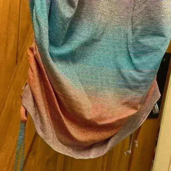 Le Superbe Barccara Tank Dress-Metallic Surf Stripe-Small NWT - Picture 3 of 11